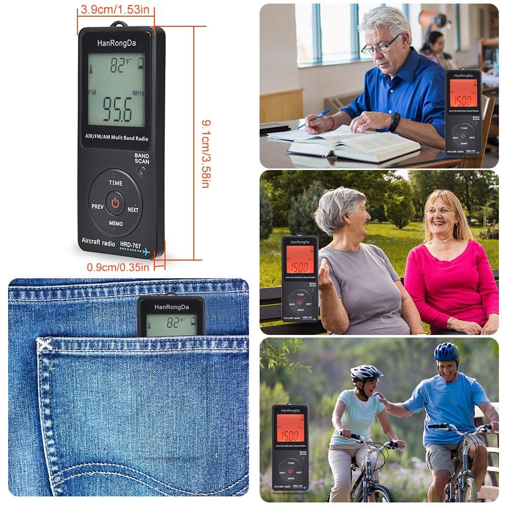 HanRongDa HRD-767 FM/AM/AIR Multi Band Radio Aircraft Band