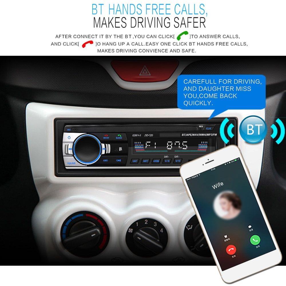 JSD-520 Bluetooth Car Audio Player Car Radio Stereo