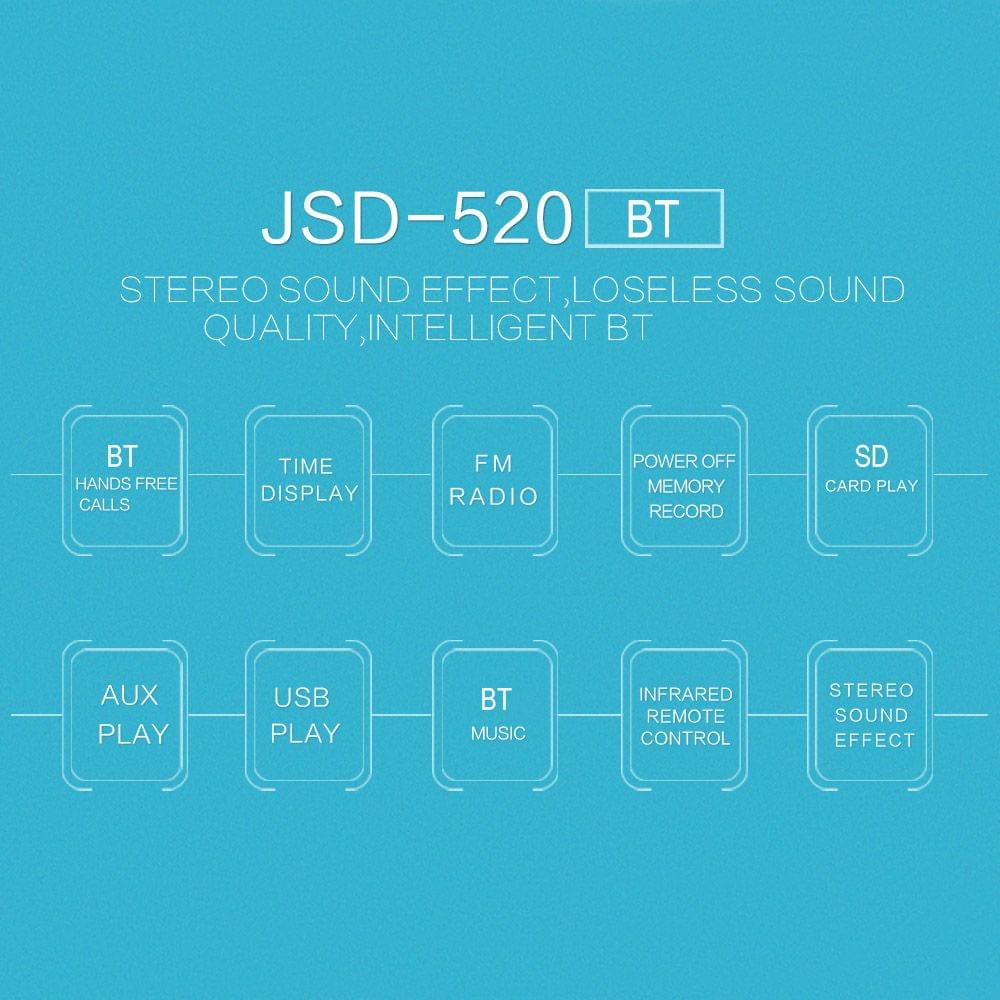 JSD-520 Bluetooth Car Audio Player Car Radio Stereo