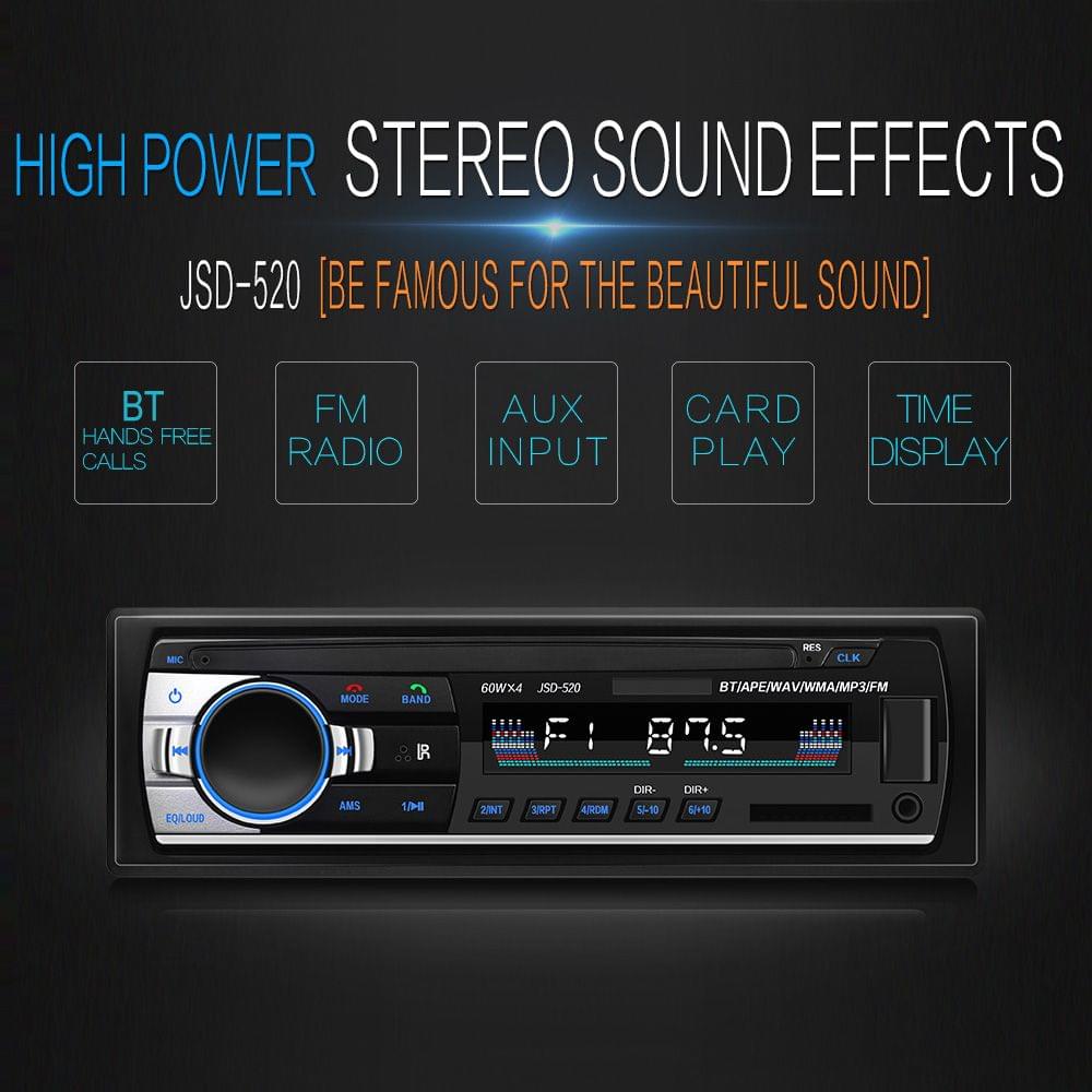 JSD-520 Bluetooth Car Audio Player Car Radio Stereo