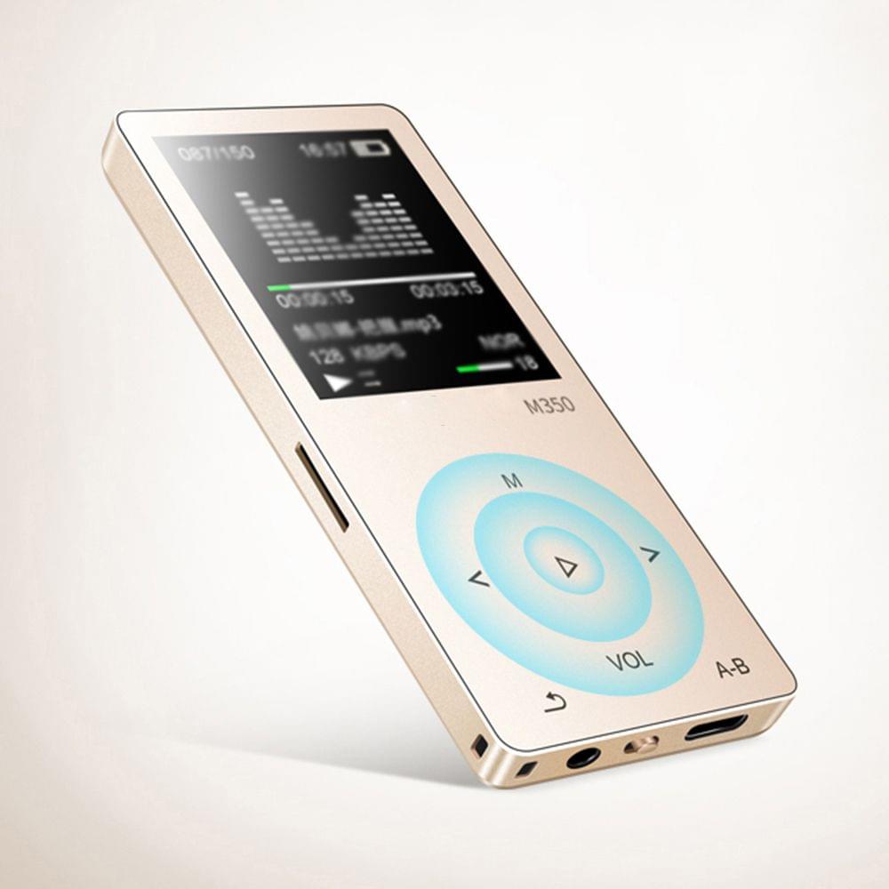 M350 MP3 Player Metal Sport Mini Portable Audio 4G/8G Music - Gold&4GB