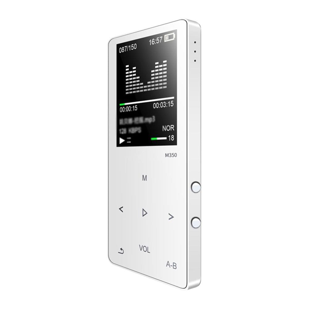 M350 MP3 Player Metal Sport Mini Portable Audio 4G/8G Music - White&4GB