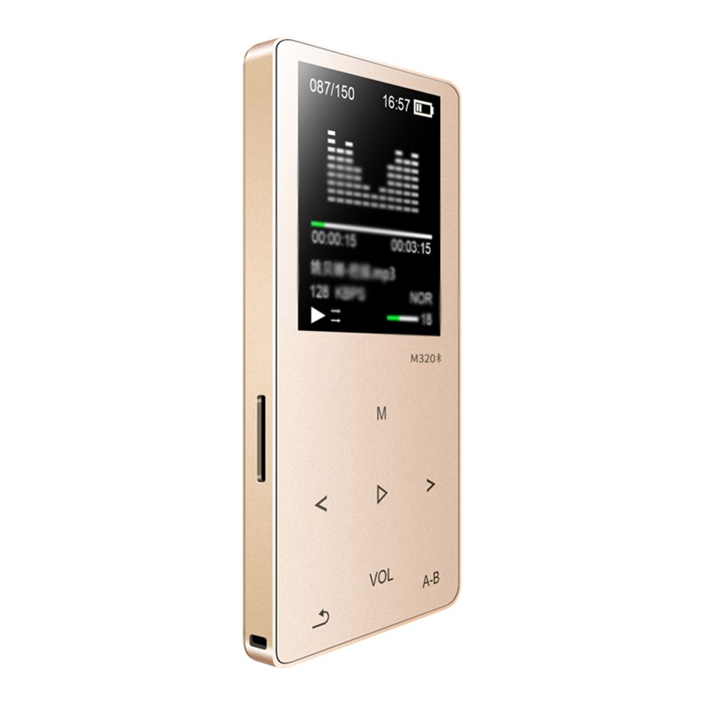 M320 MP3 Player BT Metal Sport Mini Portable Audio 4G/8G - Gold&8GB