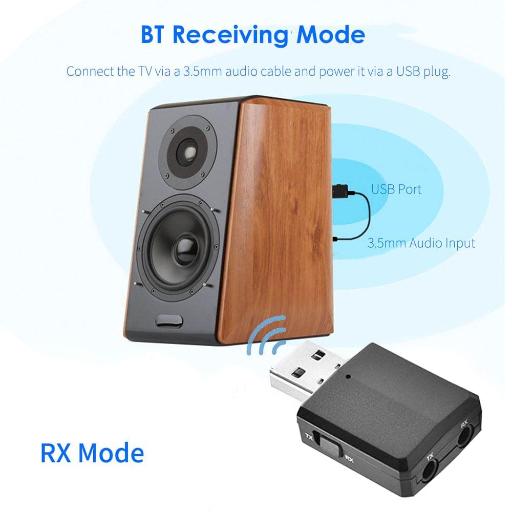 BT 5.0 Wirelessly Receiver Audio Adapter Transmitter 3.5mm