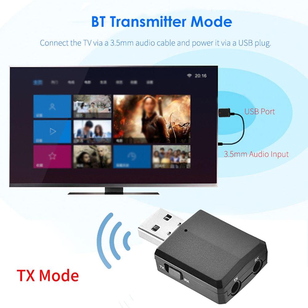 BT 5.0 Wirelessly Receiver Audio Adapter Transmitter 3.5mm
