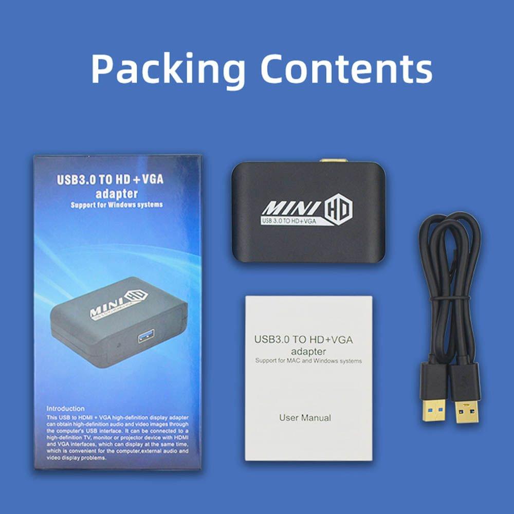 USB 3.0 to HD VGA Adapter USB to VGA HD Adaptor 1080P