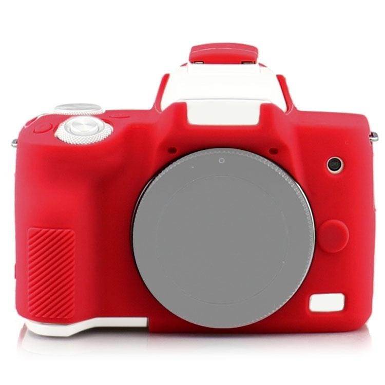 Richwell Silicone Armor Skin Case Body Cover Protector for Canon EOS M50 Body Digital Camera (Red)