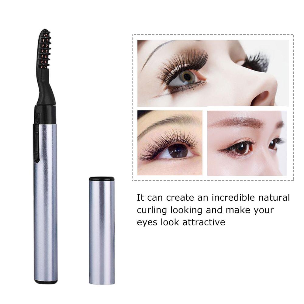 Portable Electric Heated Eyelash Curler Pen Battery Operated