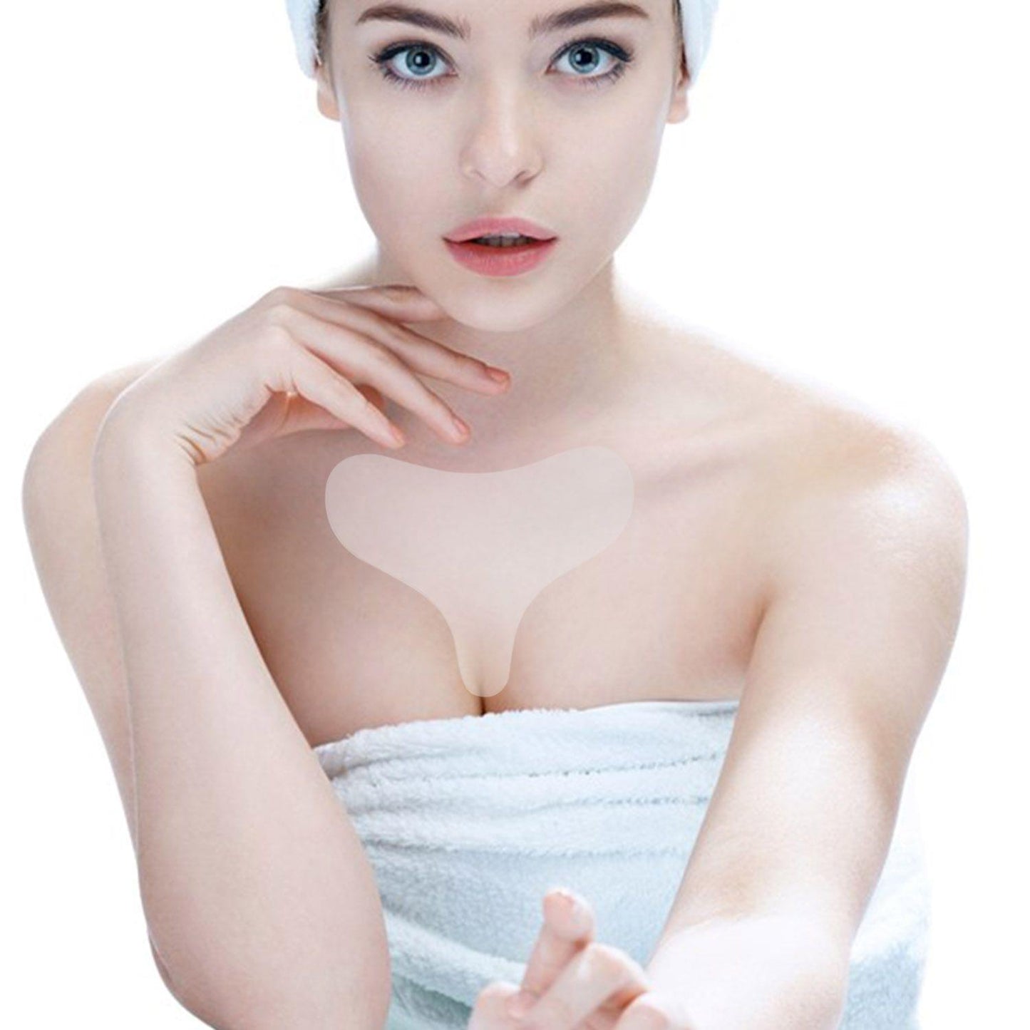 5PCS Reusable Anti Wrinkle Face Pad Silicone Transparent - 5PCS
