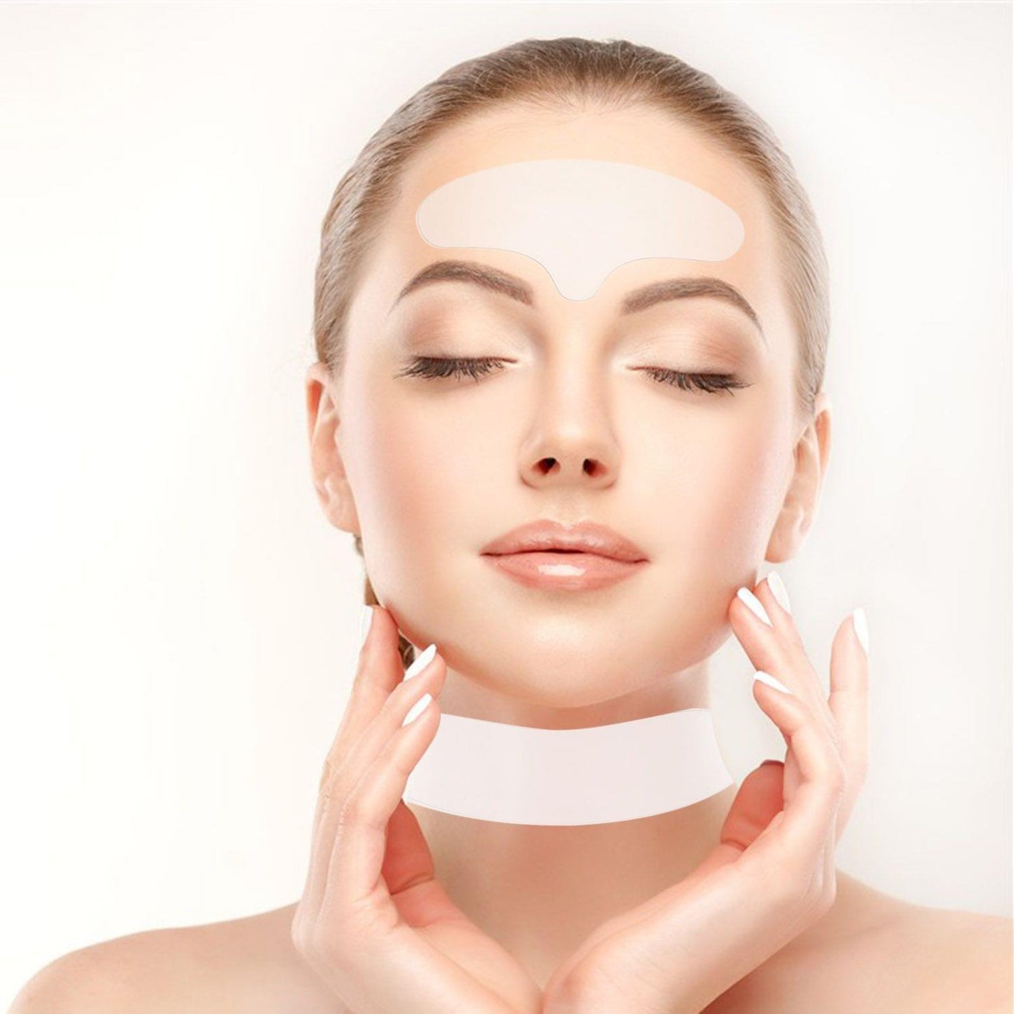 5PCS Reusable Anti Wrinkle Face Pad Silicone Transparent - 5PCS