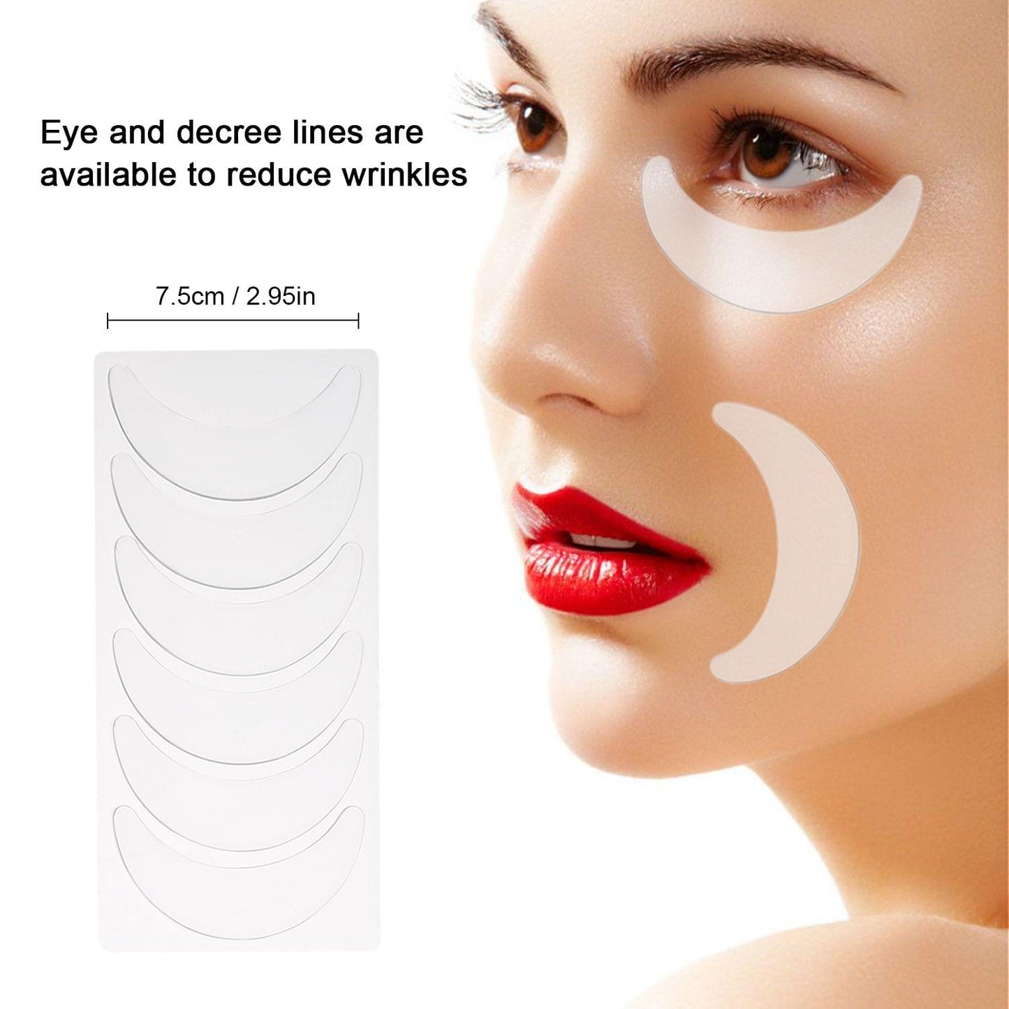 5PCS Reusable Anti Wrinkle Face Pad Silicone Transparent - 5PCS