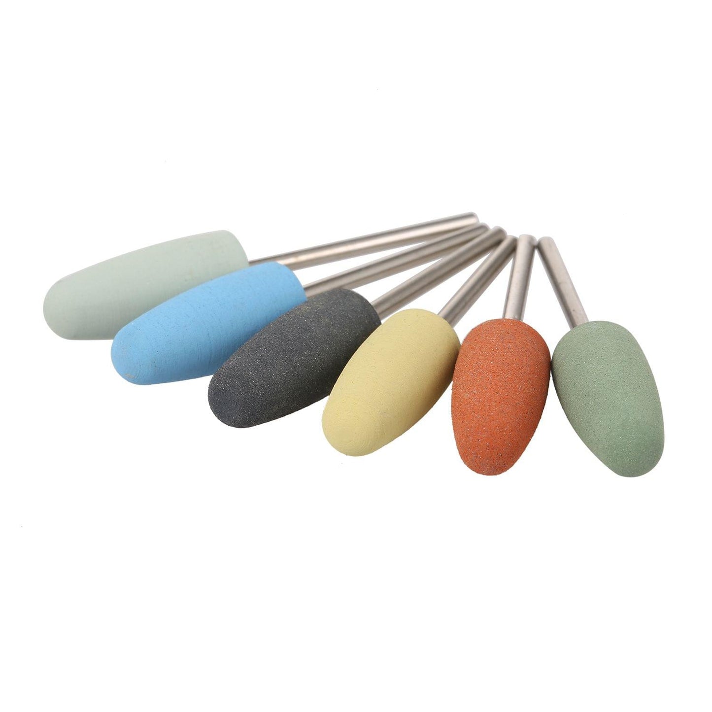 6Pcs Rubber Polishing Bits Bullet-shaped Polishing Burr Bit