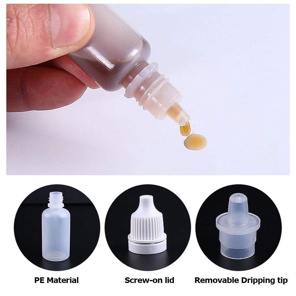 10Pcs 10ml Empty Refillable Plastic Squeezable Dropper - 10ml