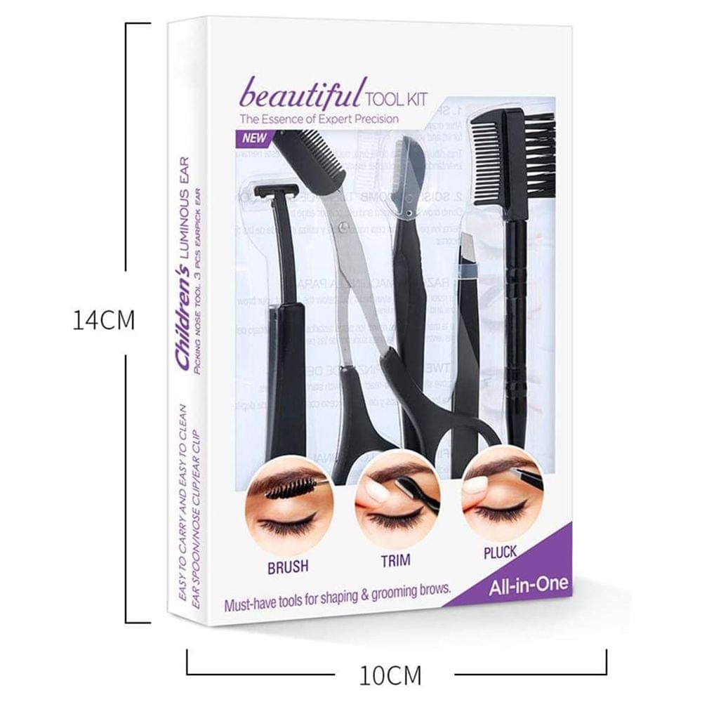 5in1 Eyebrow Grooming Kit Eyelash Comb Eyebrow Shaping