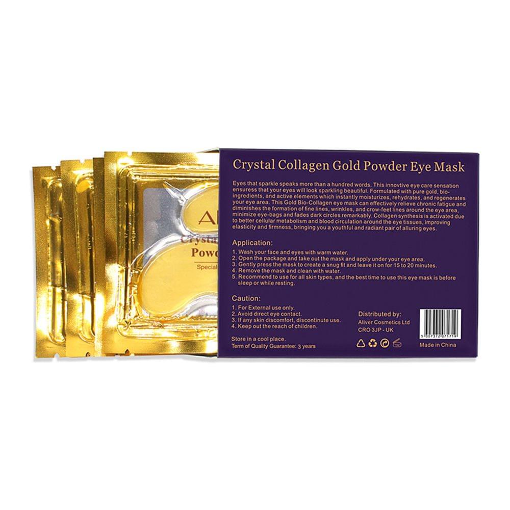 10 Pairs Moisturizing Gold Crystal Collagen Eye Mask - 10 Pairs
