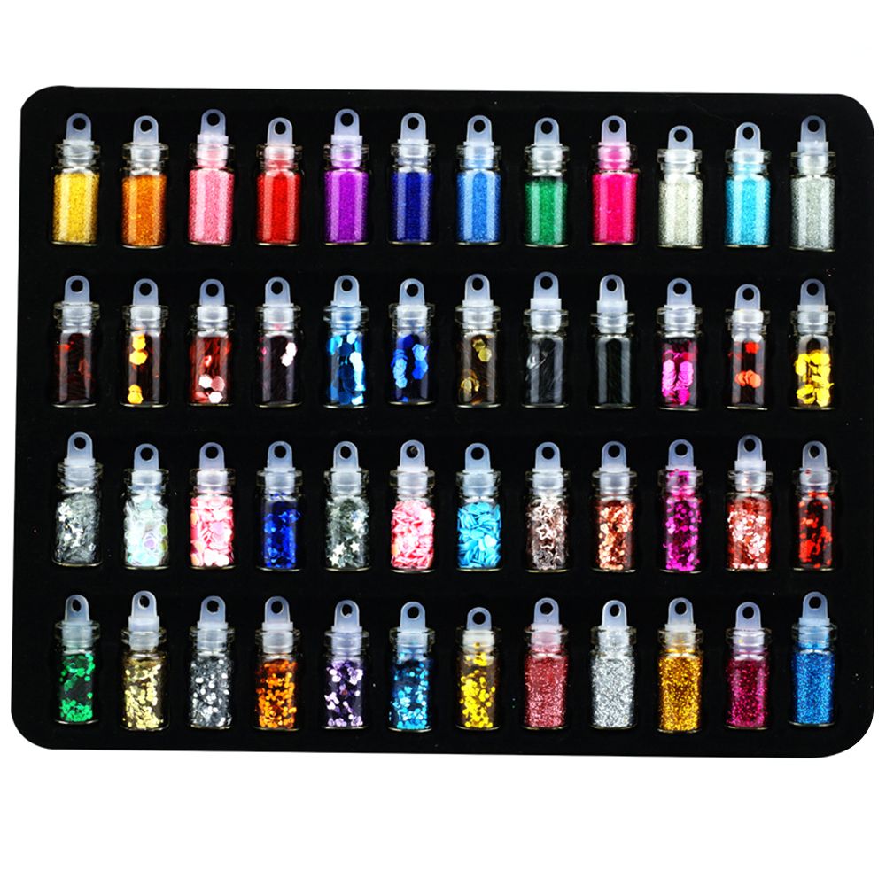 48 Colors Glitter Set Cosmetic Chunky Glitter for Body Nail