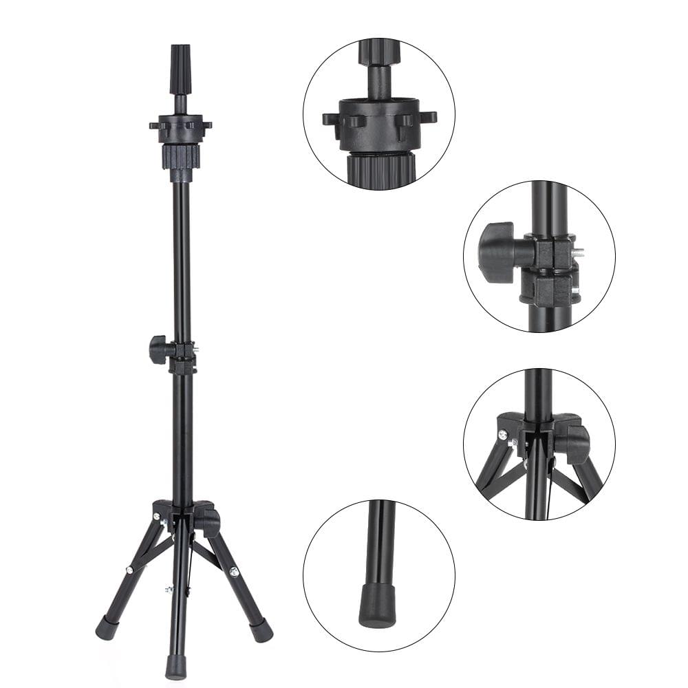 Mini Adjustable Hairdressing Tripod False Head Holder