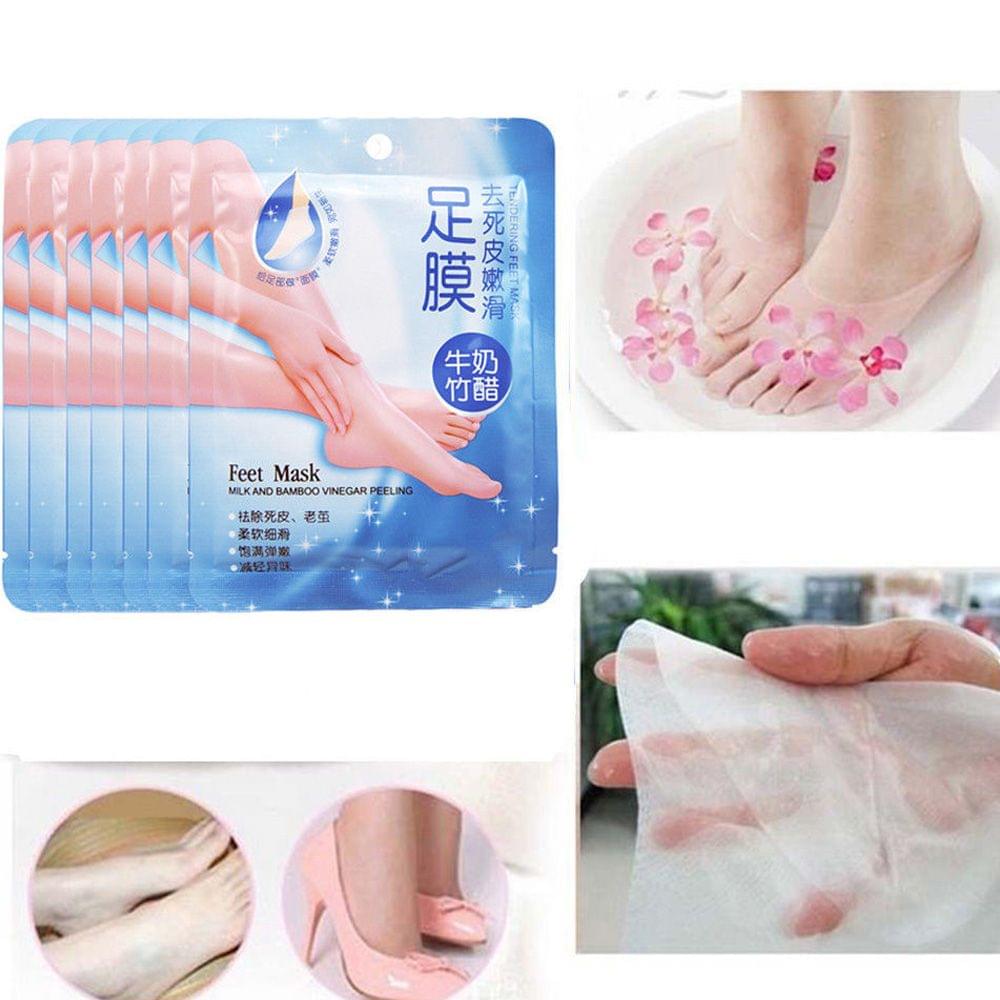 4 Pairs Comfort Exfoliating Peel Foot Masks 8Pcs Baby Soft - Pack of 4