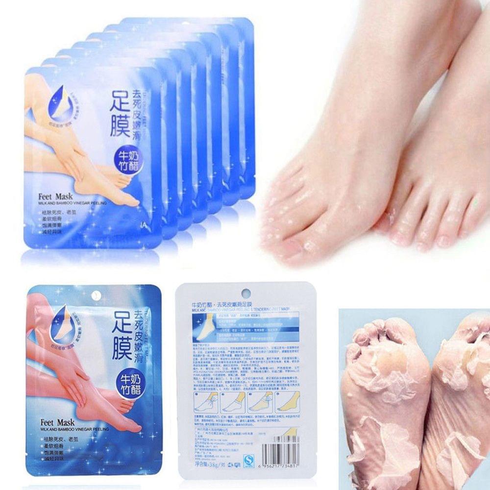 4 Pairs Comfort Exfoliating Peel Foot Masks 8Pcs Baby Soft - Pack of 4