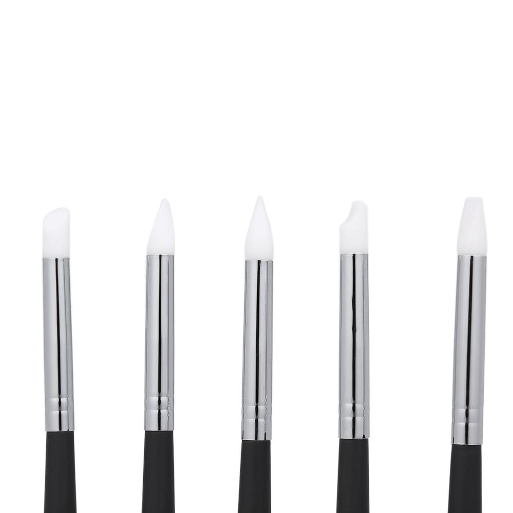 5 Pcs Dental Silicone Brush Pens Dental Shaping Tooth Tool (White)