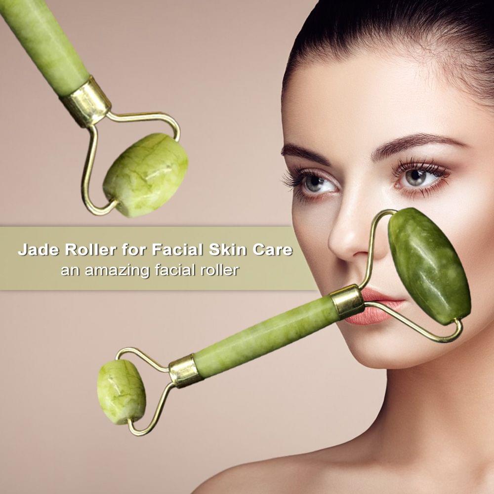 Jade Roller with Protective Box for Facial Skin Care Facial - with gift box