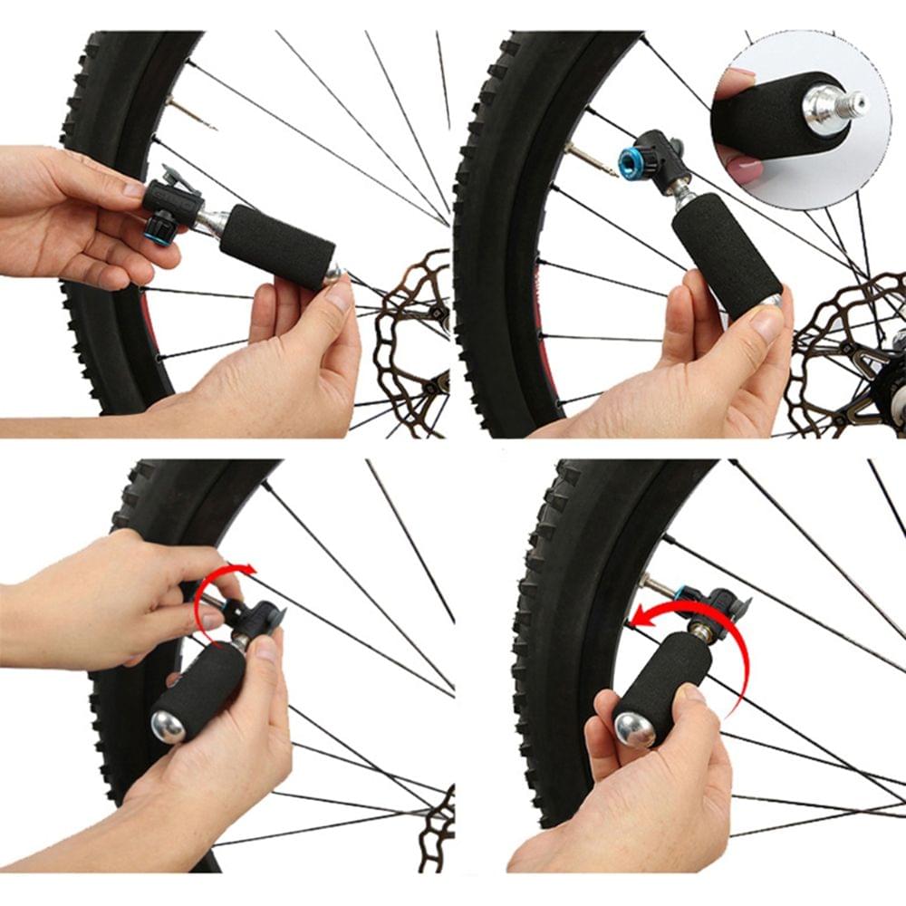 CO2 Inflator Bicycle Mini CO2 Air Inflator Head for Bike