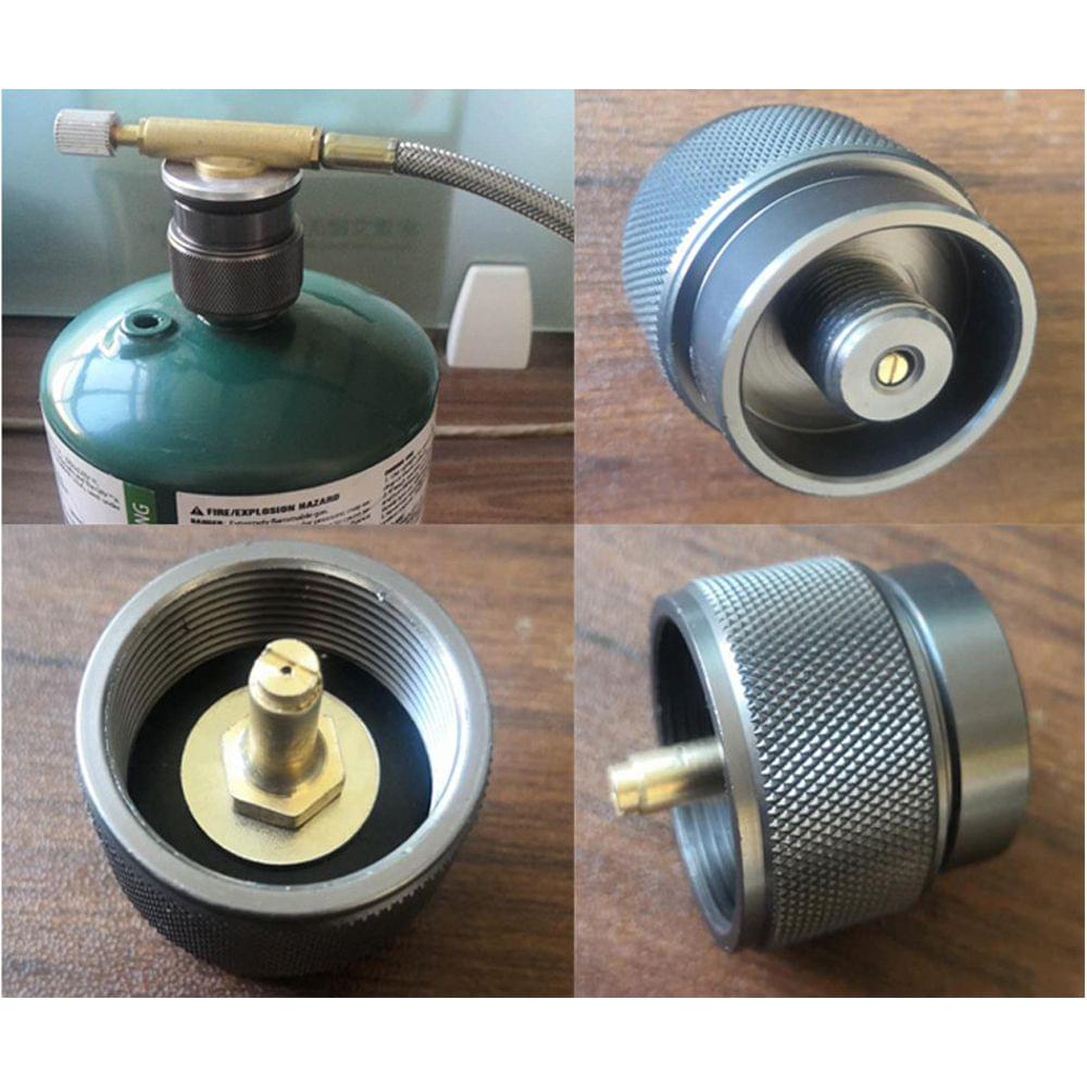 Camping Stove Adapter 1LB Propane Small Tank Input EN417 - adapter