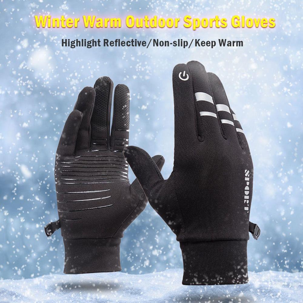 Outdoor Riding Gloves Men Women Winter Warm Sports Gloves - L
