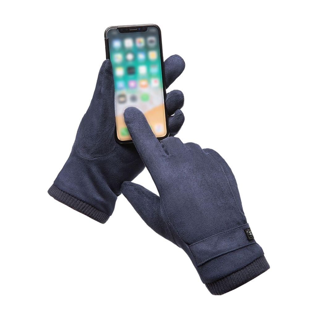 Men's Winter Warm Suede Gloves Outdoor Sports Gloves