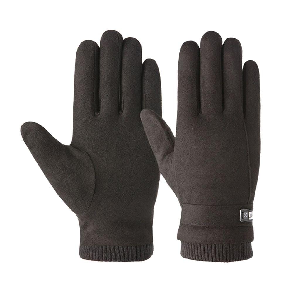 Men's Winter Warm Suede Gloves Outdoor Sports Gloves