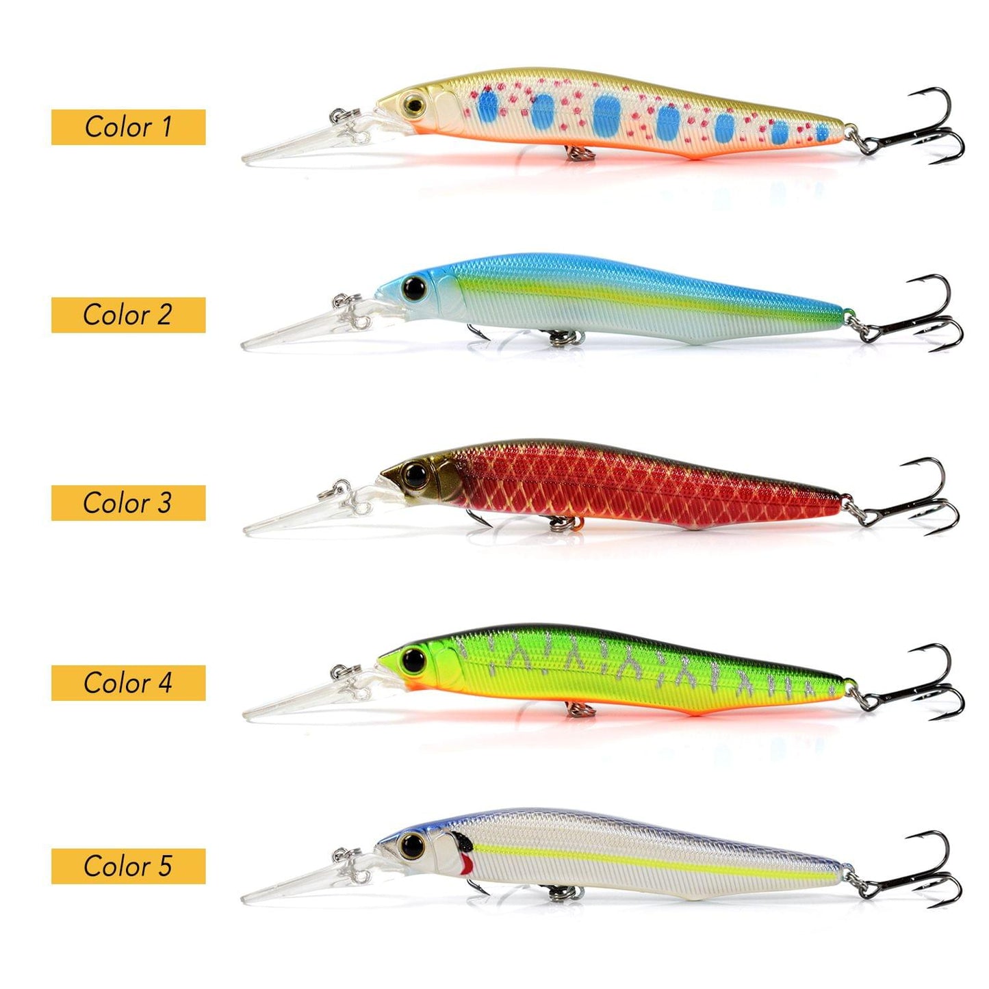 14cm 14g Fishing Minnow Lure 3D Eyes Plastic Hard Bait - 5