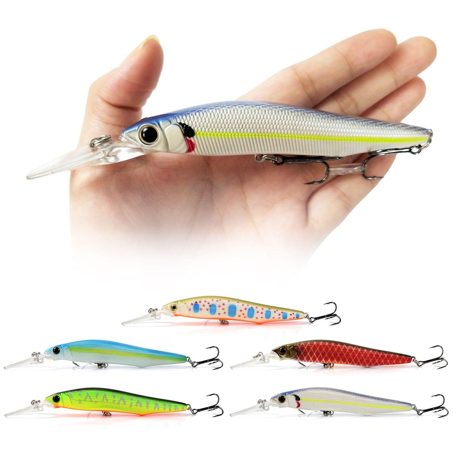 14cm 14g Fishing Minnow Lure 3D Eyes Plastic Hard Bait - 5