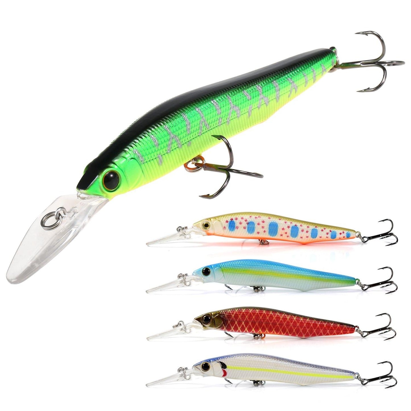 14cm 14g Fishing Minnow Lure 3D Eyes Plastic Hard Bait - 5