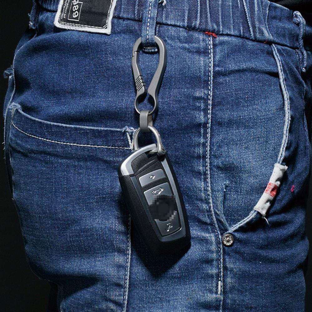 Outdoor Lightweight Titanium Key Chain Quick-release Key - B