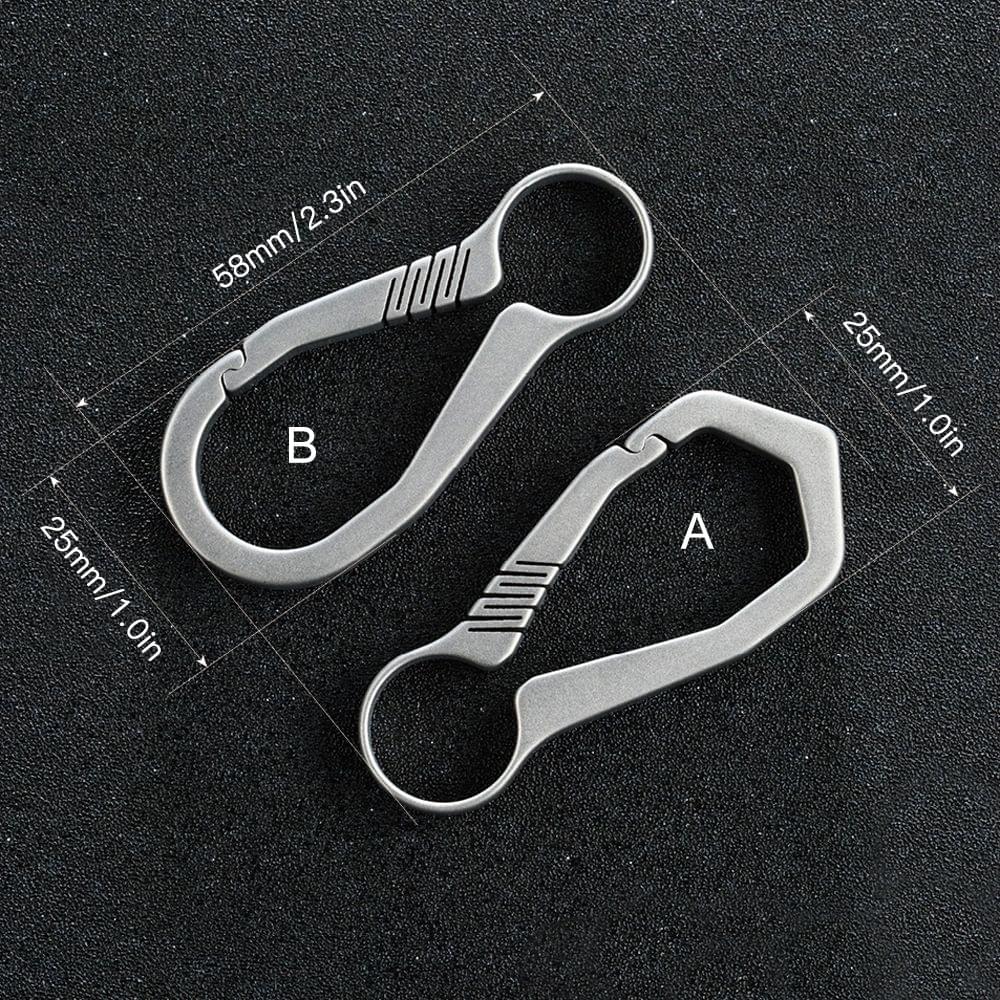 Outdoor Lightweight Titanium Key Chain Quick-release Key - B Plus