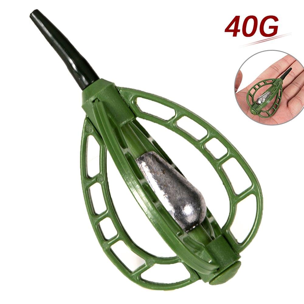 ABS Fishing Sinker Carp Fishing Feeder Fishing Bait Cage - 40g