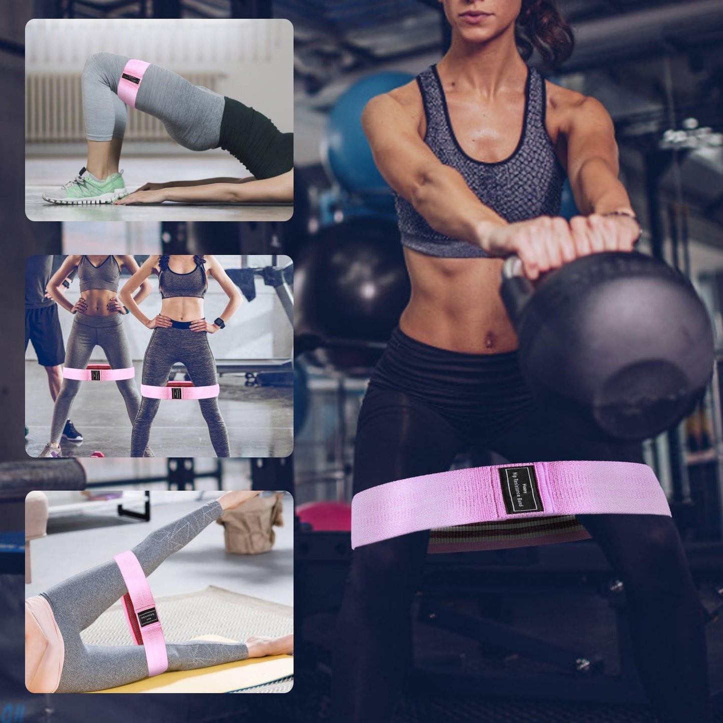 3pcs Booty Bands Fabric Resistance Glute Bands for Legs and