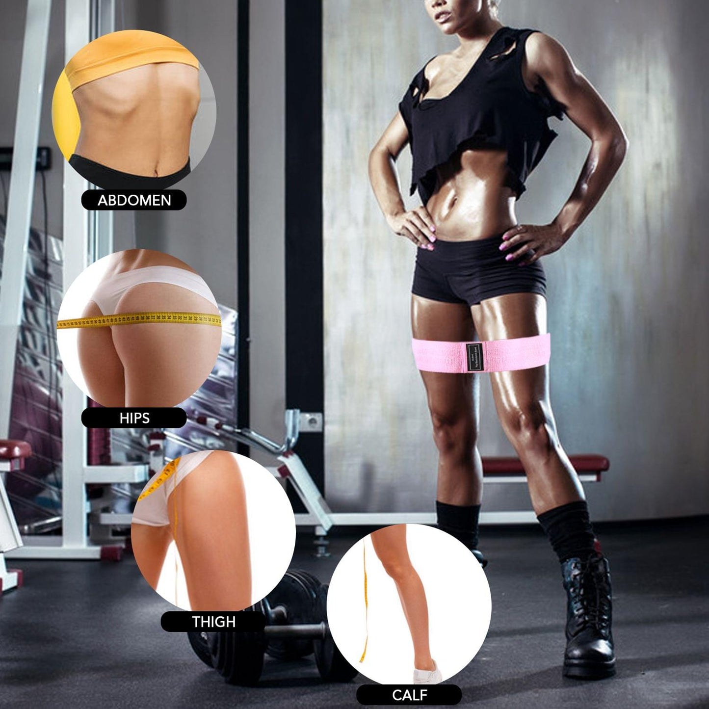 3pcs Booty Bands Fabric Resistance Glute Bands for Legs and