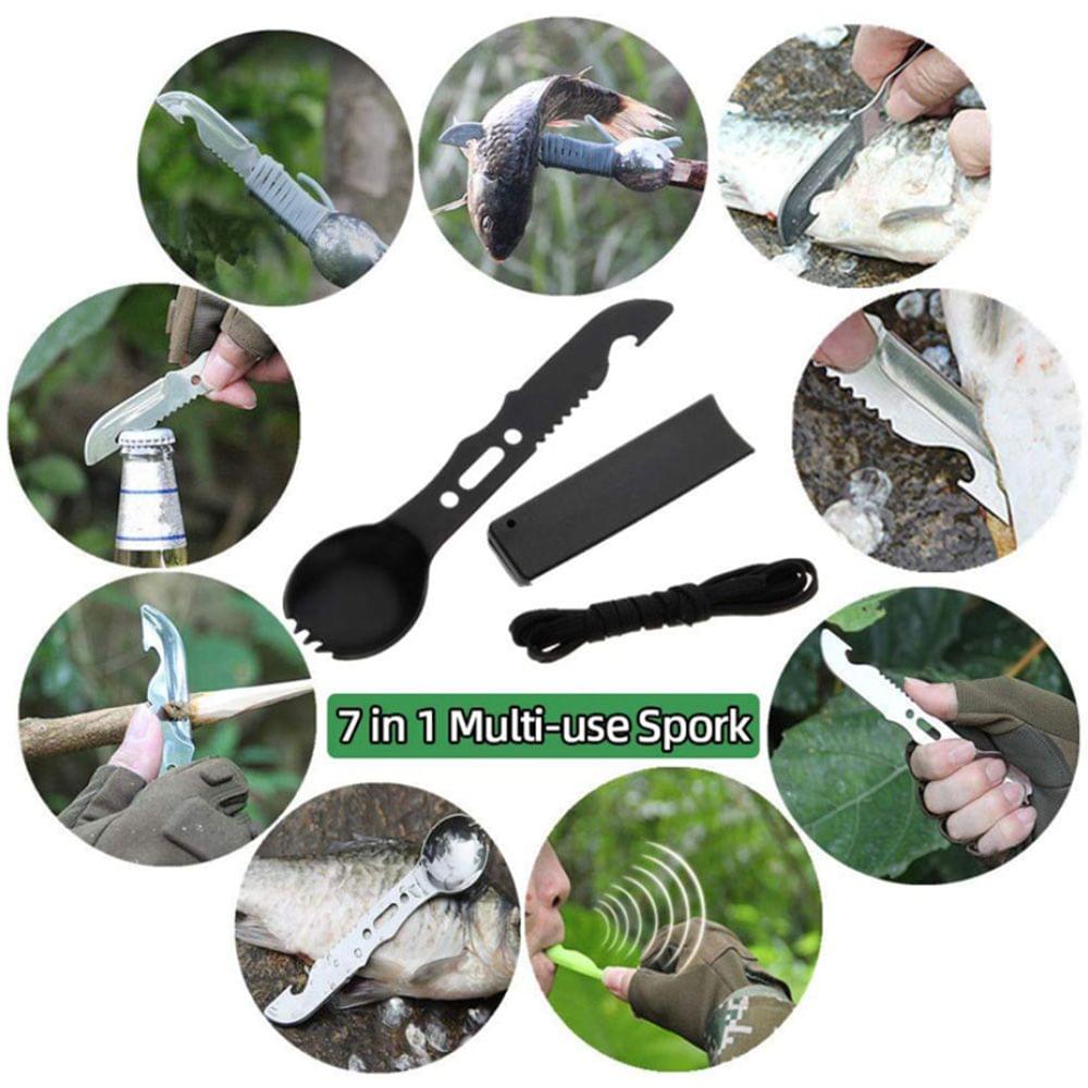 Survival Kit 12 in 1 Fishing Hunting SOS EDC Survival Gear - 1 kit