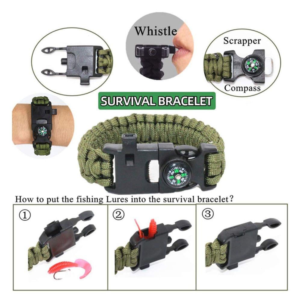 Survival Kit 12 in 1 Fishing Hunting SOS EDC Survival Gear - 1 kit