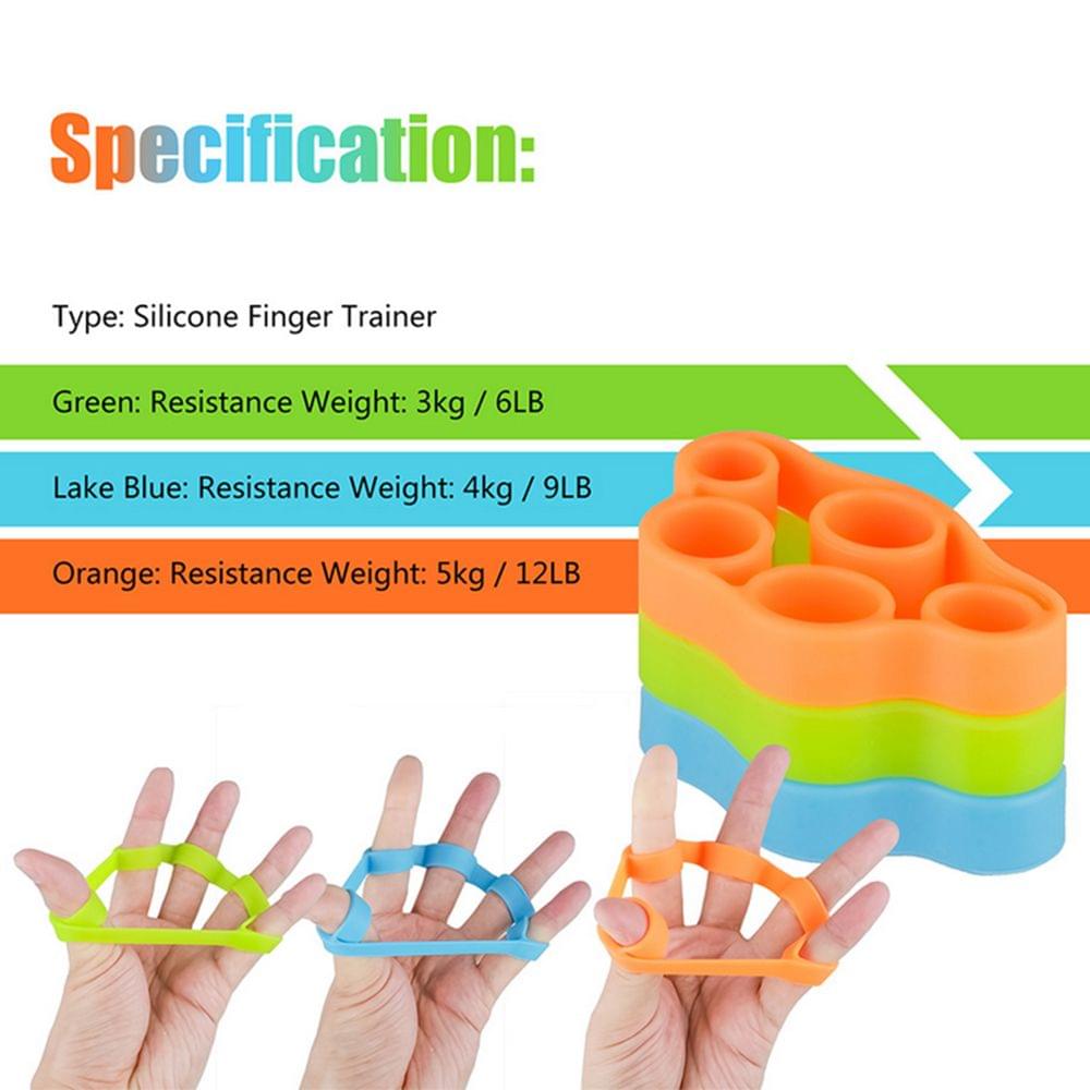 3Pcs Finger Hand Exerciser Strengthener Wrist Forearm Grip - 3Pcs