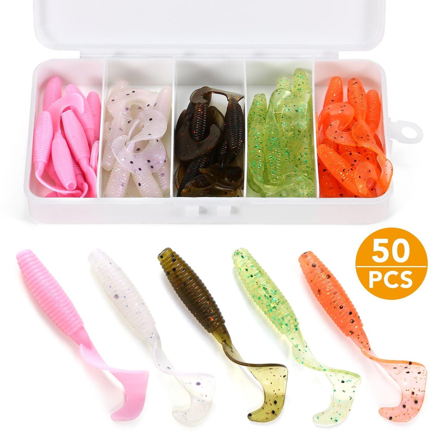 Artificial Soft Fishing Lure Artificial Silicone Worm Bait - BT-01