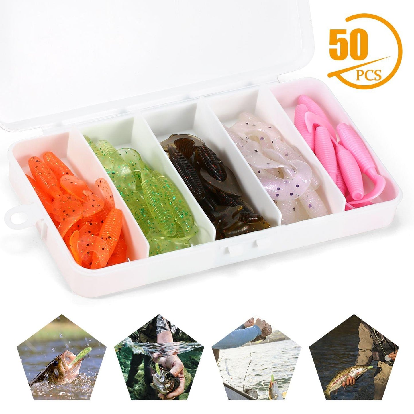 Artificial Soft Fishing Lure Artificial Silicone Worm Bait - BT-01