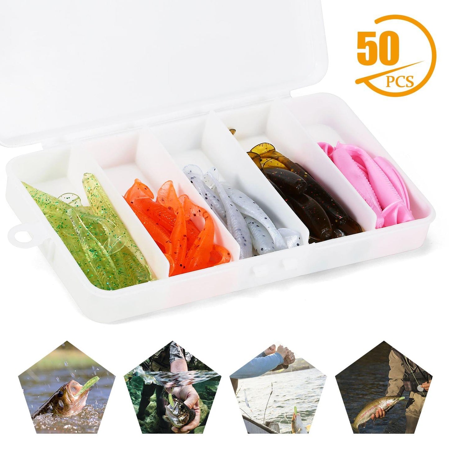 Artificial Soft Fishing Lure Artificial Silicone Worm Bait - BT-04