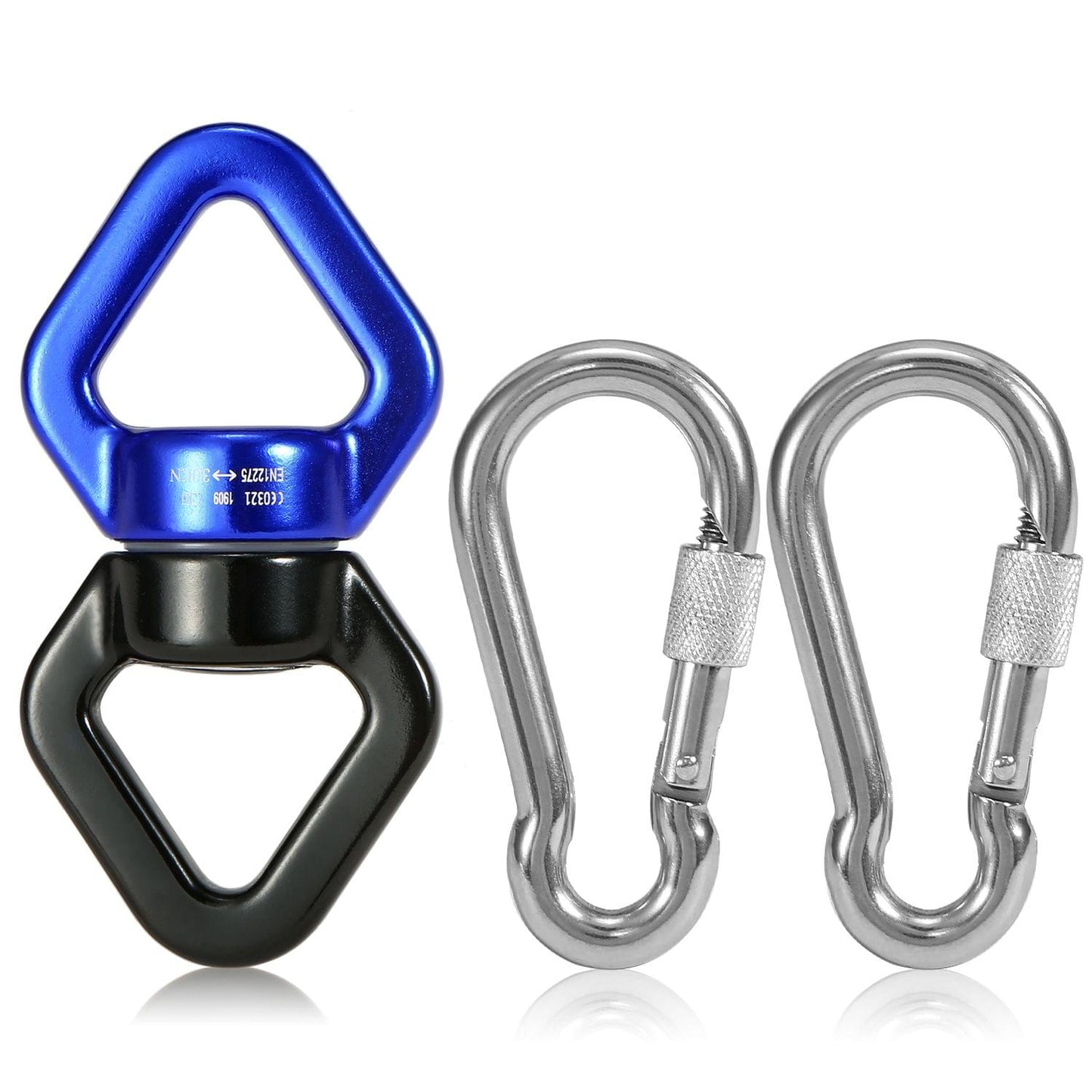35KN 8-Shaped Descender & 25KN Climbing Carabiner Camping