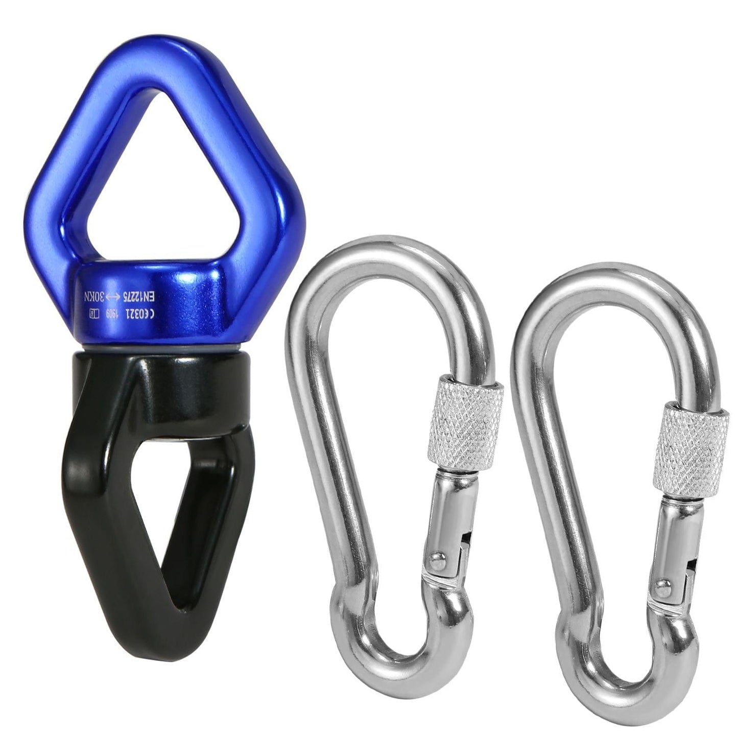 35KN 8-Shaped Descender & 25KN Climbing Carabiner Camping