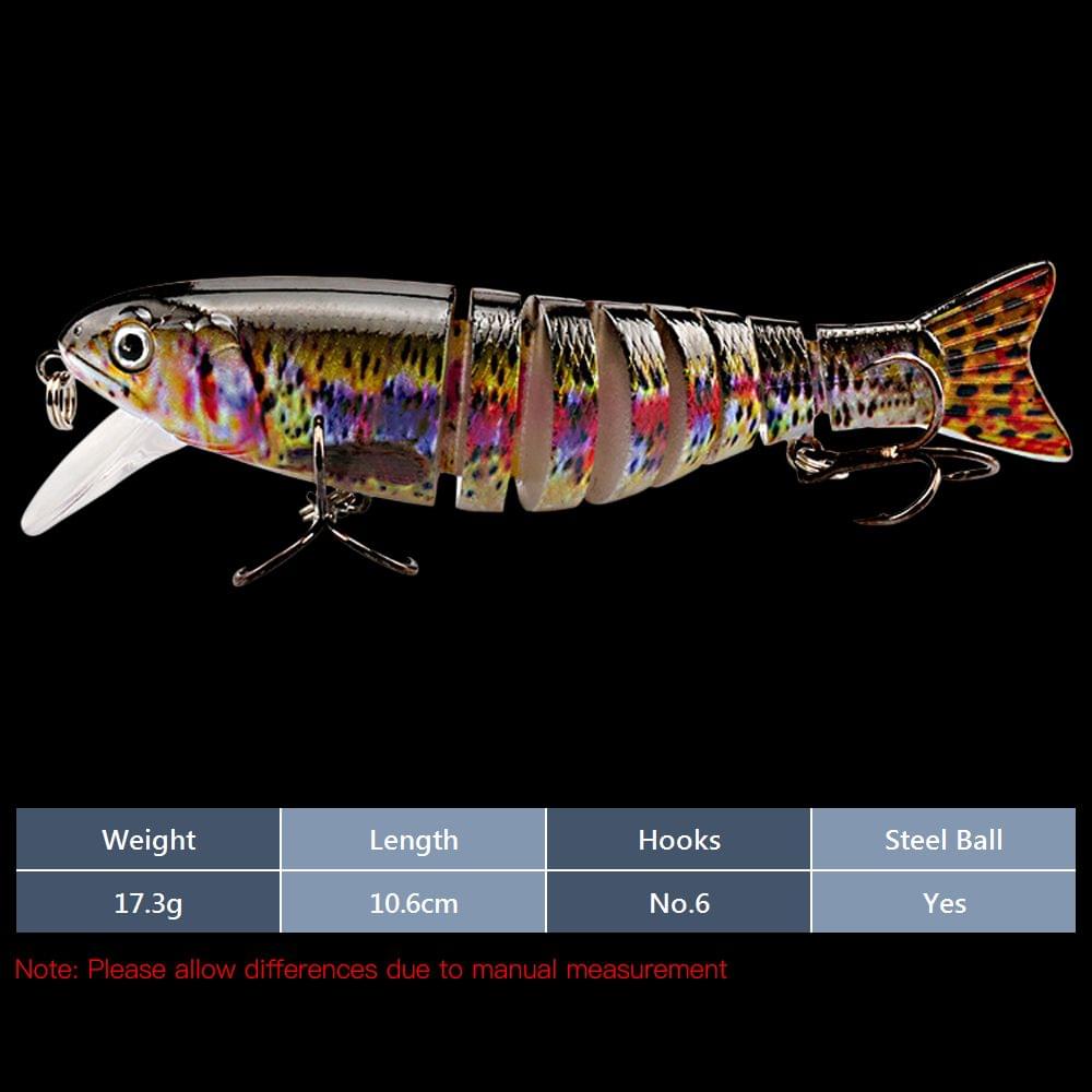 10.5cm/17.3g Sinking Wobblers Fishing Lures Jointed - Color2