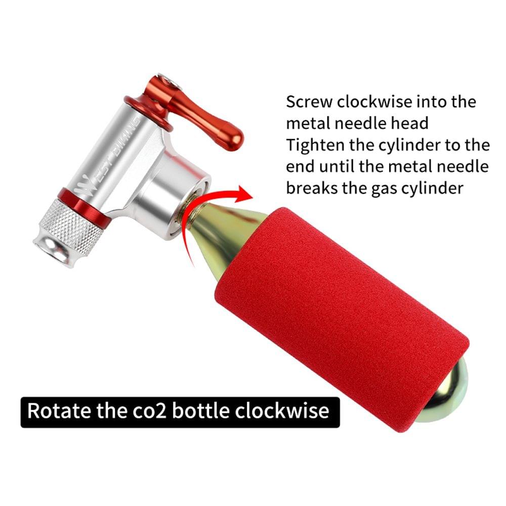 Bicycle Mini Pump CO2 Inflator Insulated Sleeve Air Cycling