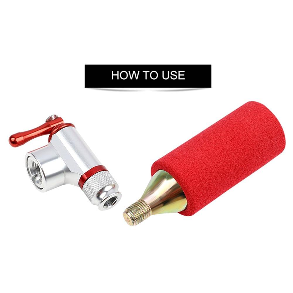 Bicycle Mini Pump CO2 Inflator Insulated Sleeve Air Cycling