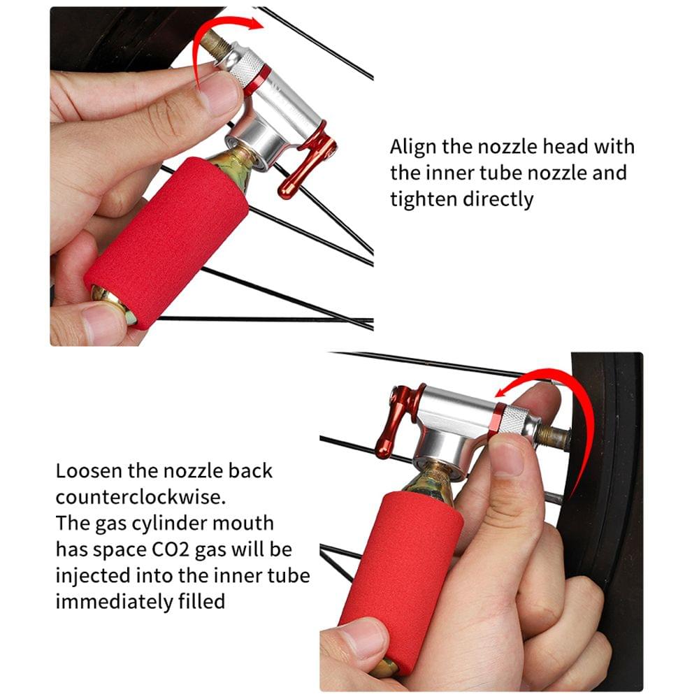Bicycle Mini Pump CO2 Inflator Insulated Sleeve Air Cycling